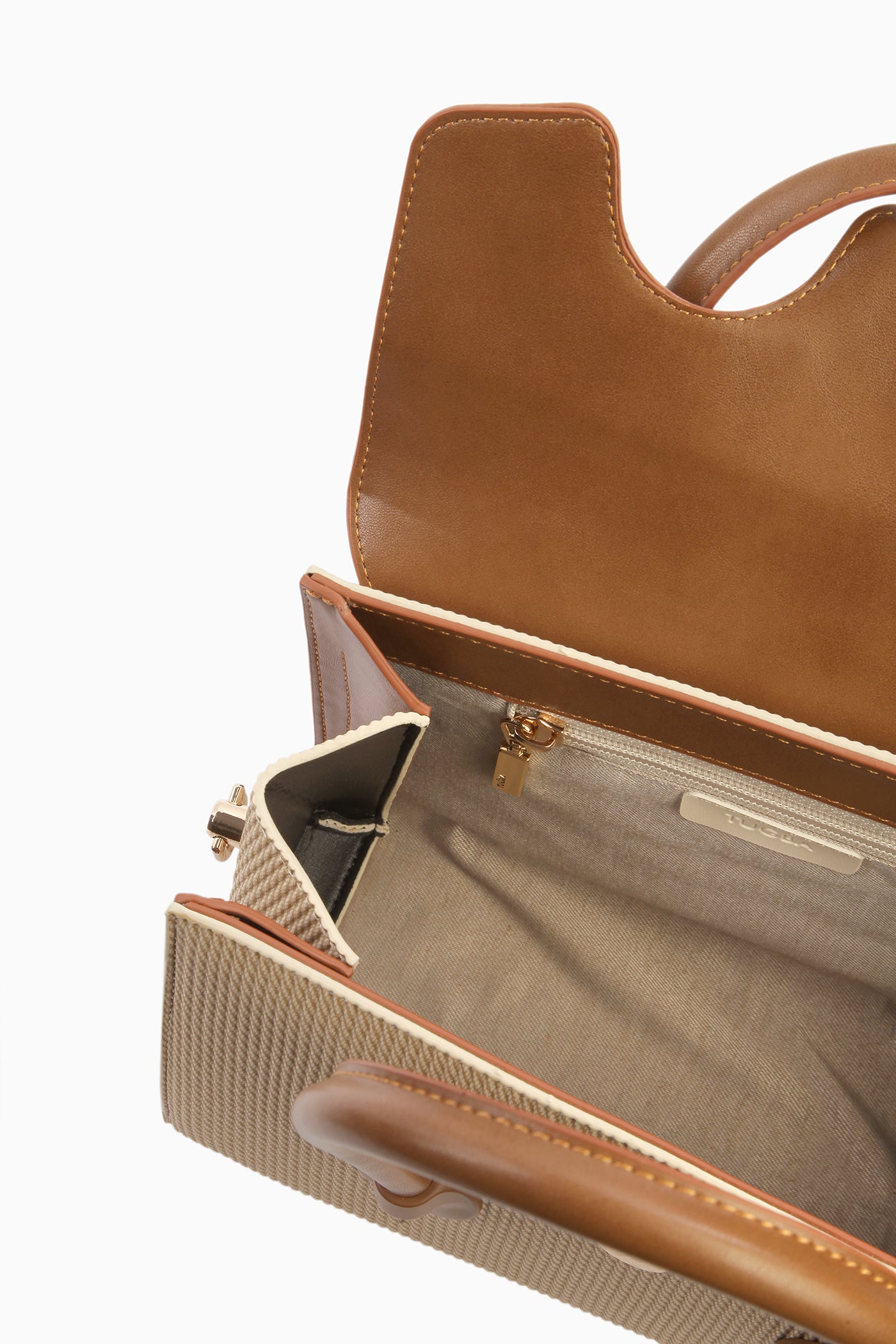 Kapaklı Minimal Çanta - Bej TUGBA