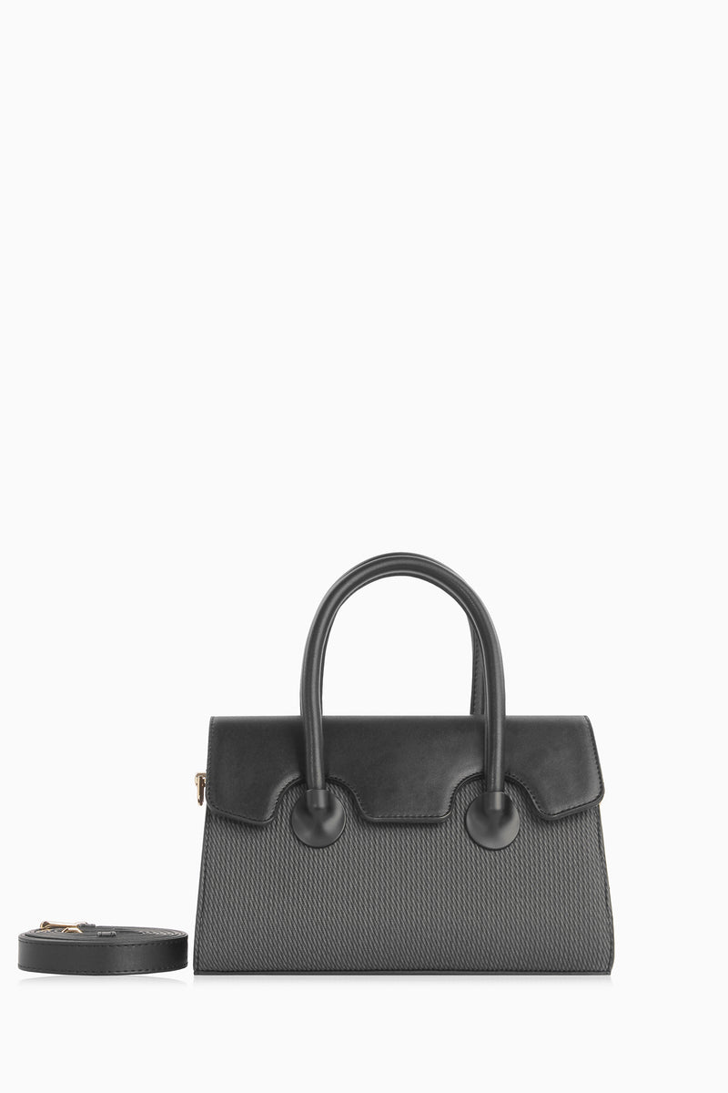 Kapaklı Minimal Çanta - Siyah TUGBA