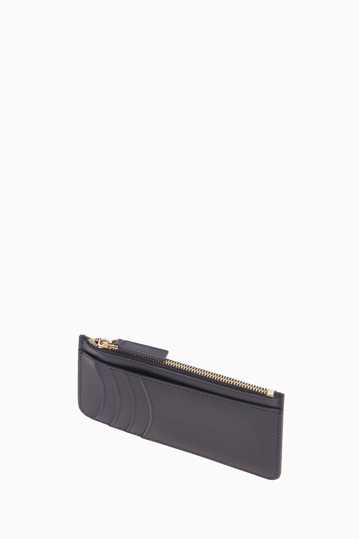 Fermuarlı Deri Kartlık - Lacivert TUGBA