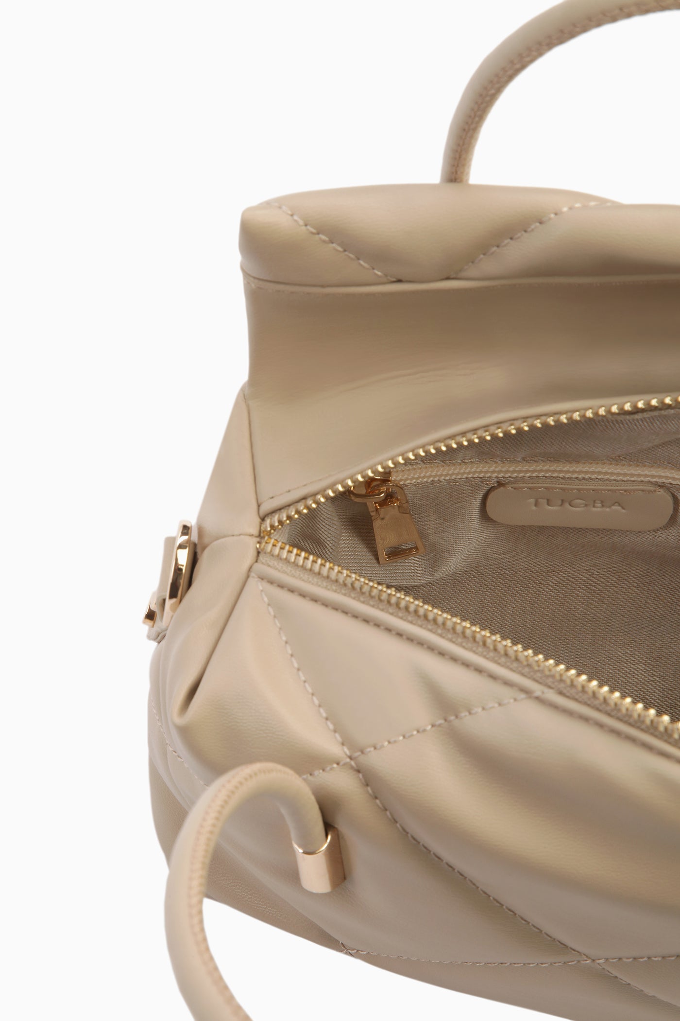 Baklava Dilimli Çanta - Koyu Bej TUGBA