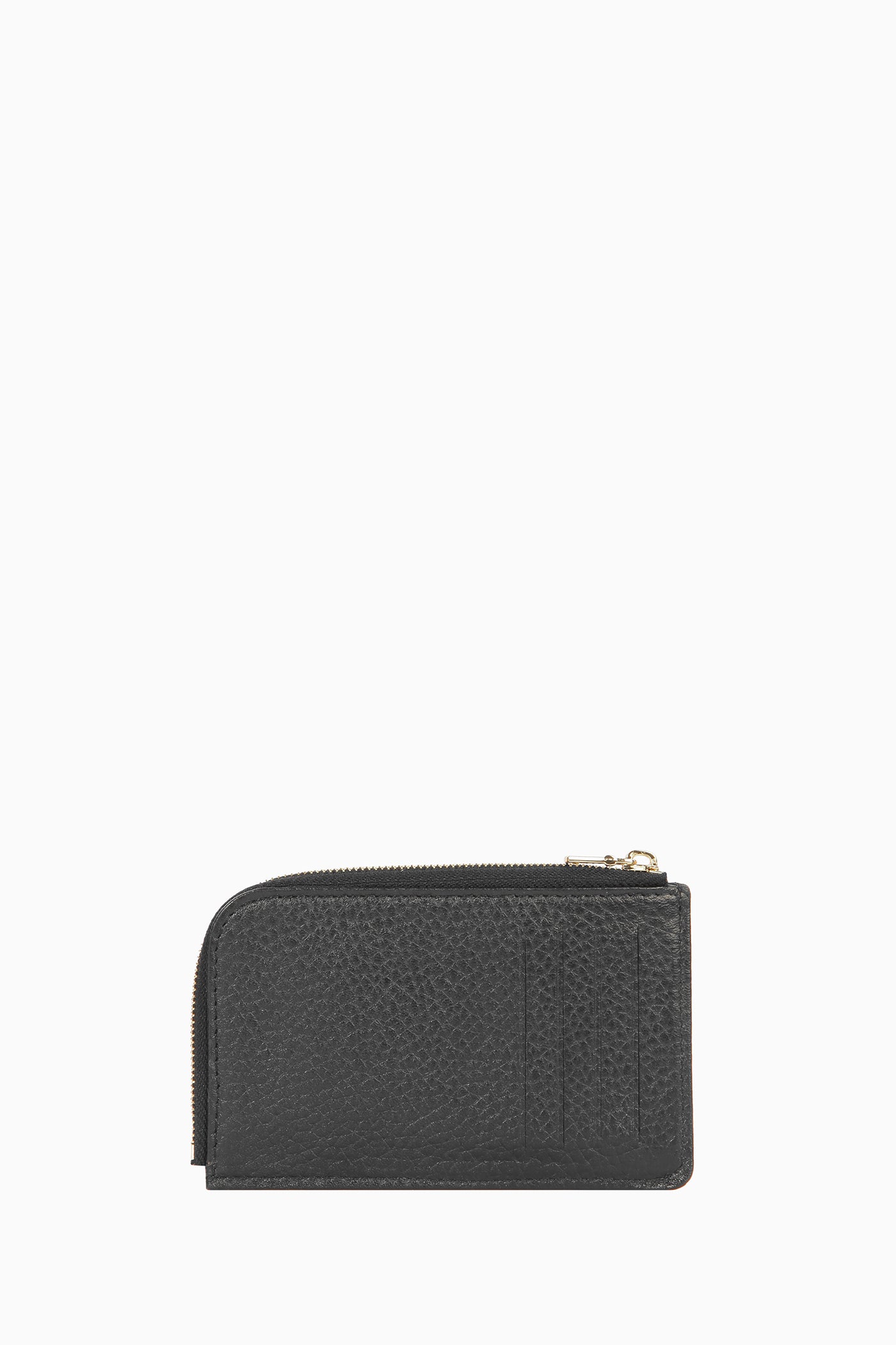 Önü Kartlıklı Deri Cüzdan - Siyah TUGBA