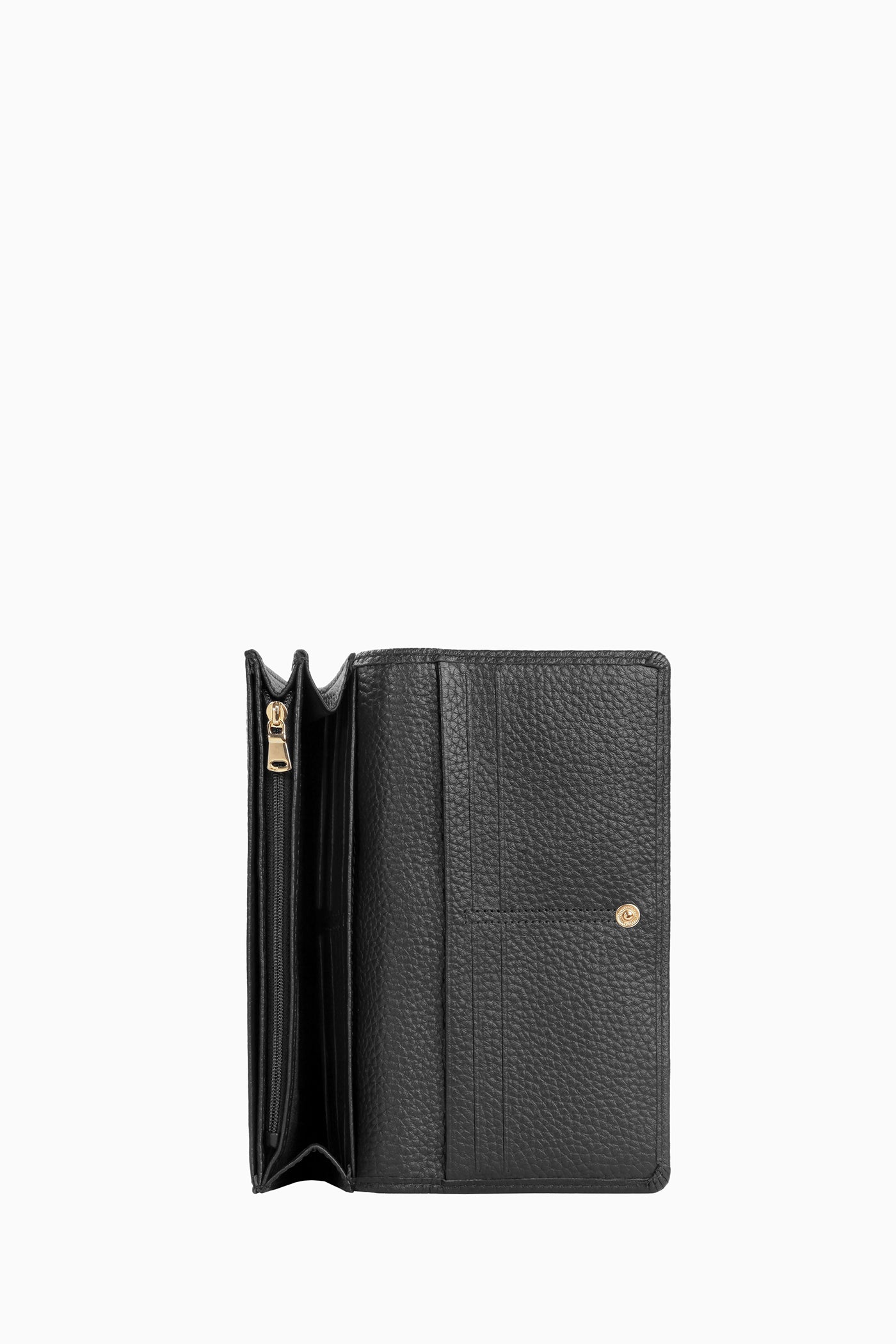Dikdörtgen Deri Cüzdan - Siyah TUGBA
