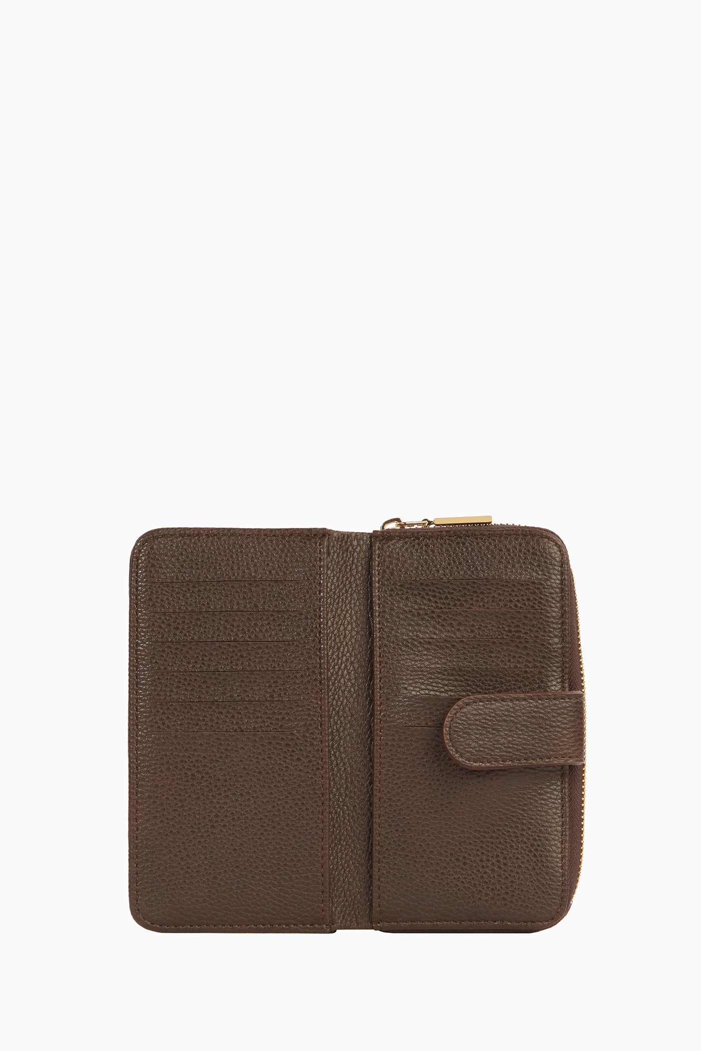 Çıtçıt Kapaklı Cüzdan - Koyu Kahve TUGBA
