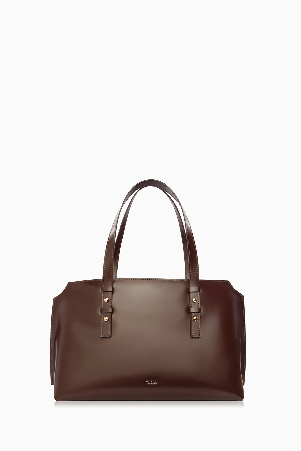 Leather Shoulder Bag - Dark Brown
