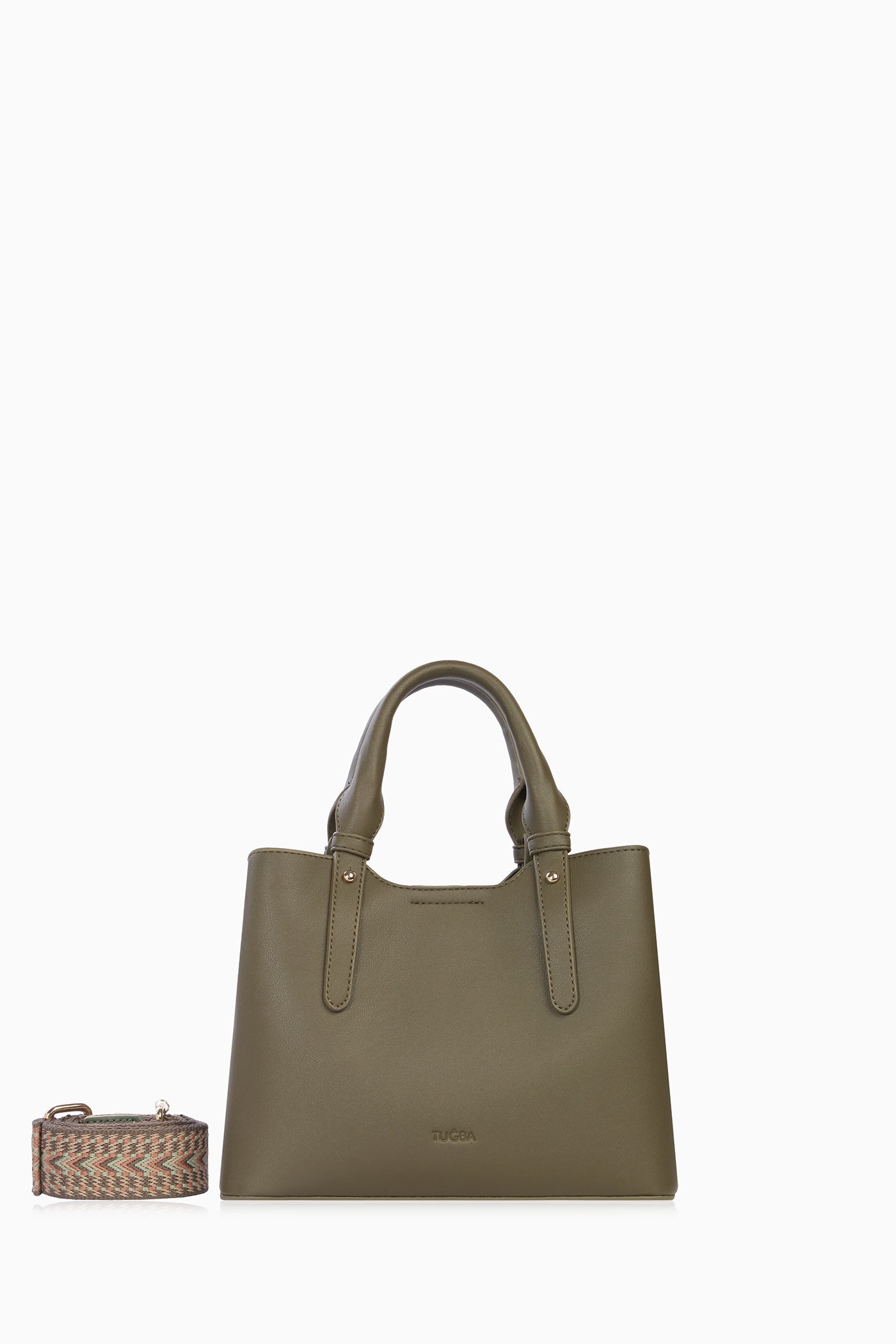 Askısı Desenli Kol Çantası - Haki TUGBA