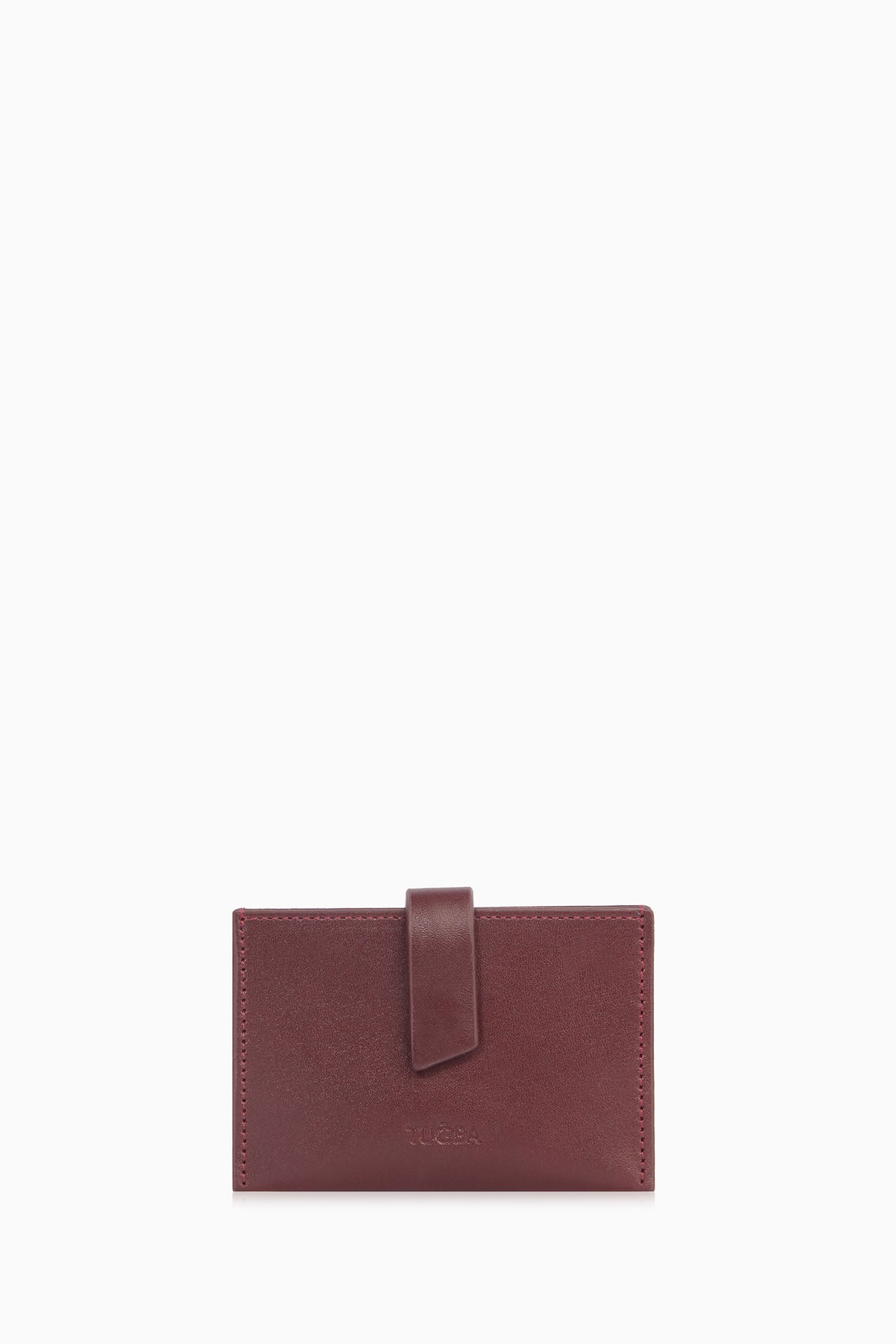 Mini Deri Kartlık - Bordo