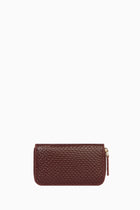 Çıtçıtlı Mini Deri Cüzdan - Bordo TUGBA
