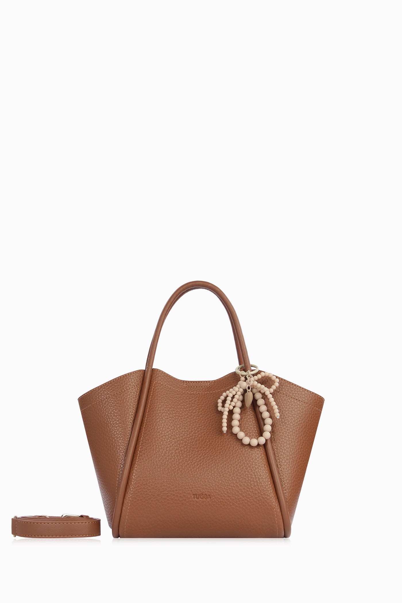 Aksesuar Detaylı Çanta - Taba TUGBA