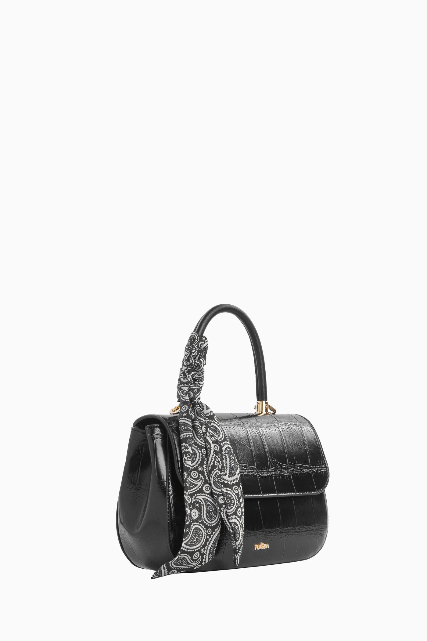 Aksesuarlı Mini Çanta - Siyah TUGBA