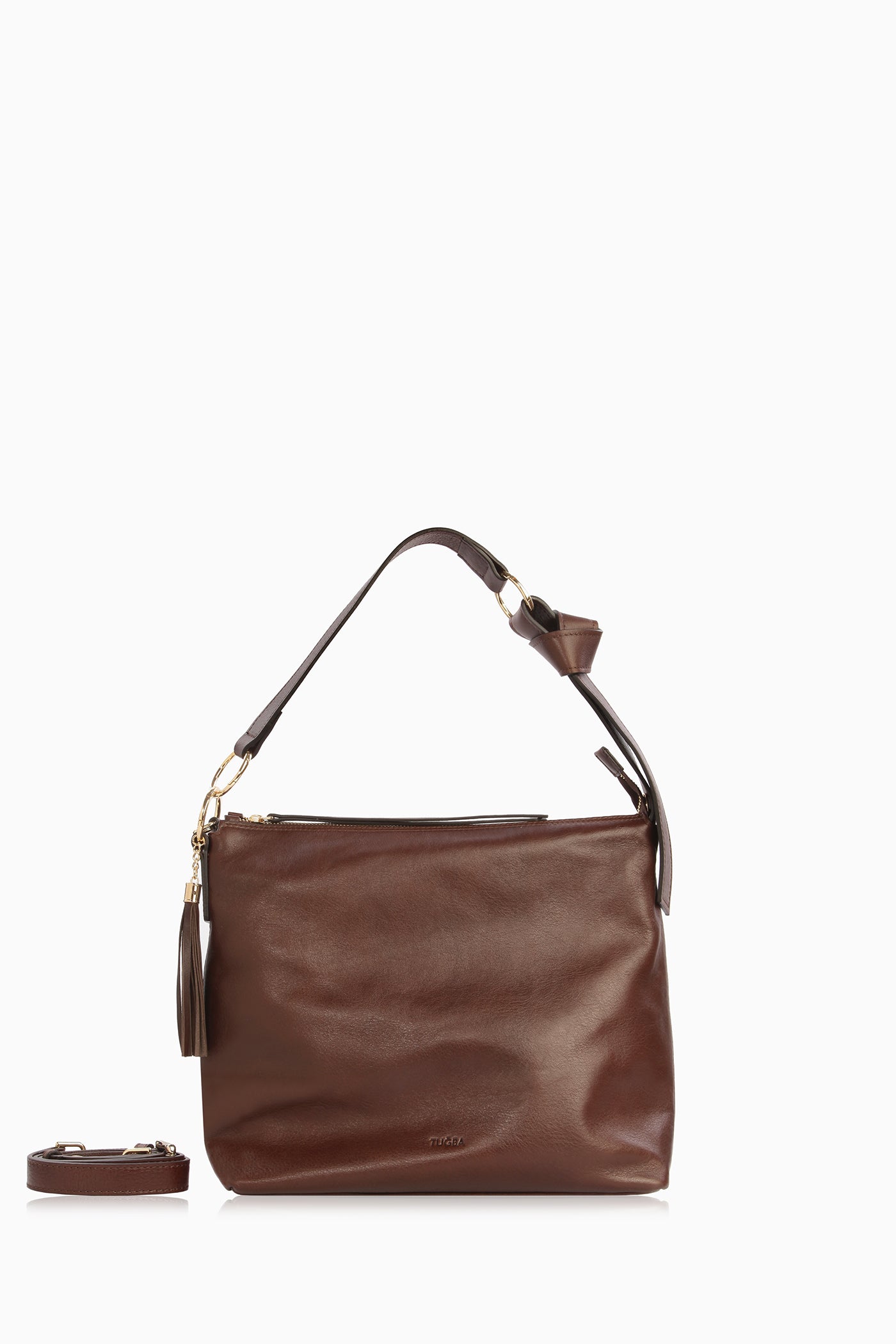 Aksesuar Detaylı Çanta - Kahve TUGBA