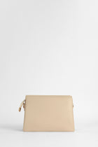 Genuine Suede Leather Crossbody Bag - Biscuit