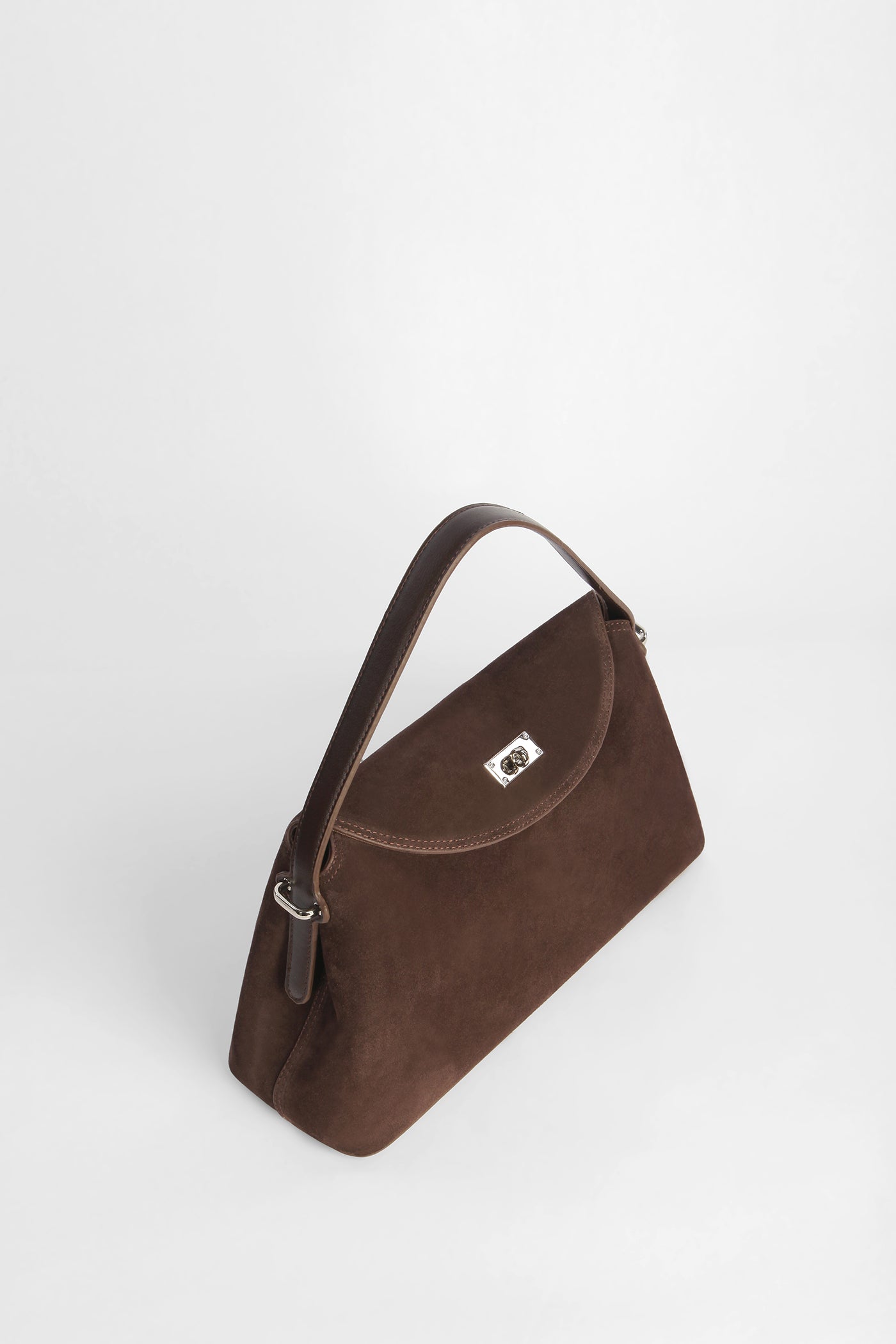 Flap Suede Leather Bag - Bitter Coffee – TUĞBA