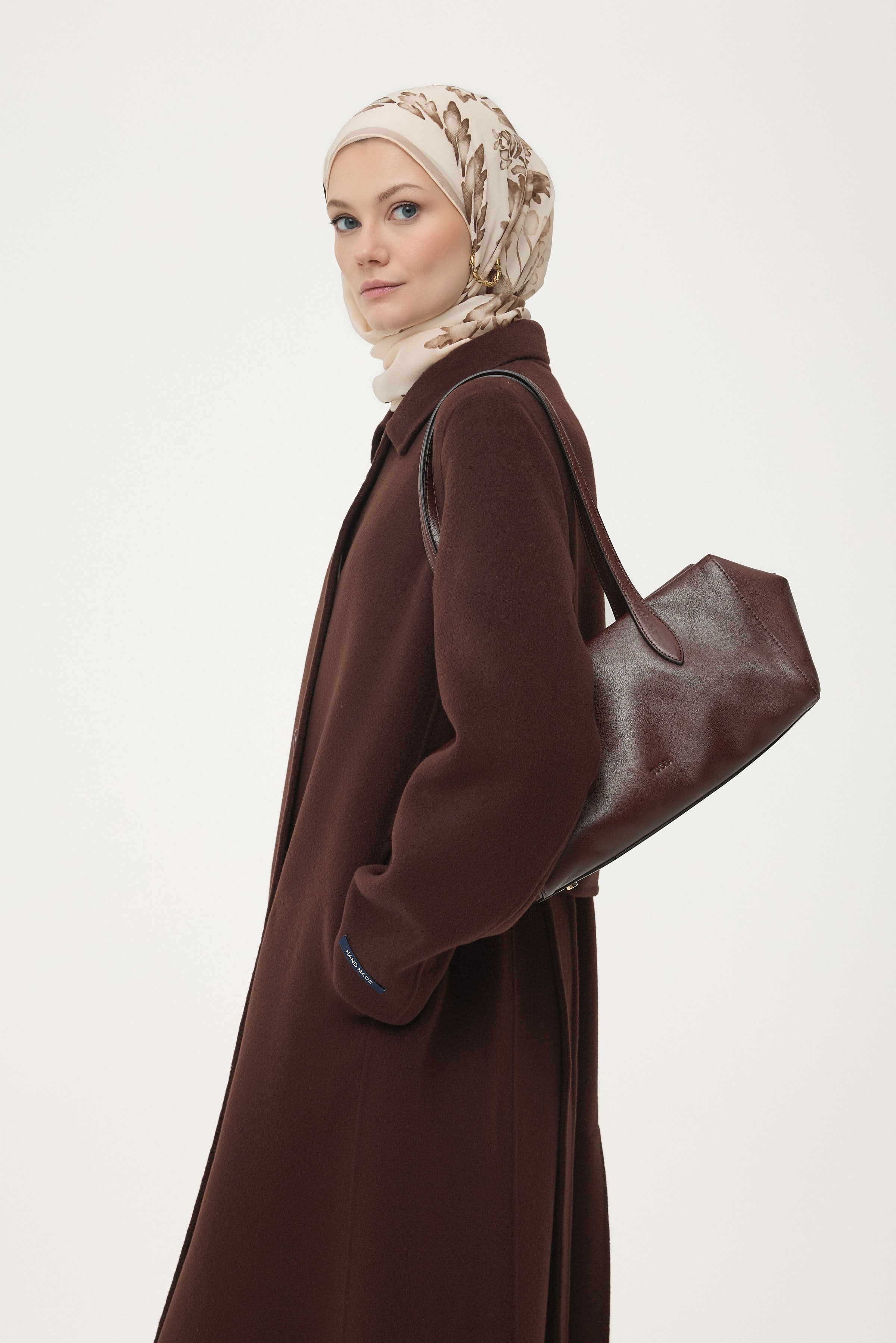 Handmade 100% Wool Shawl Collar Coat – TUĞBA