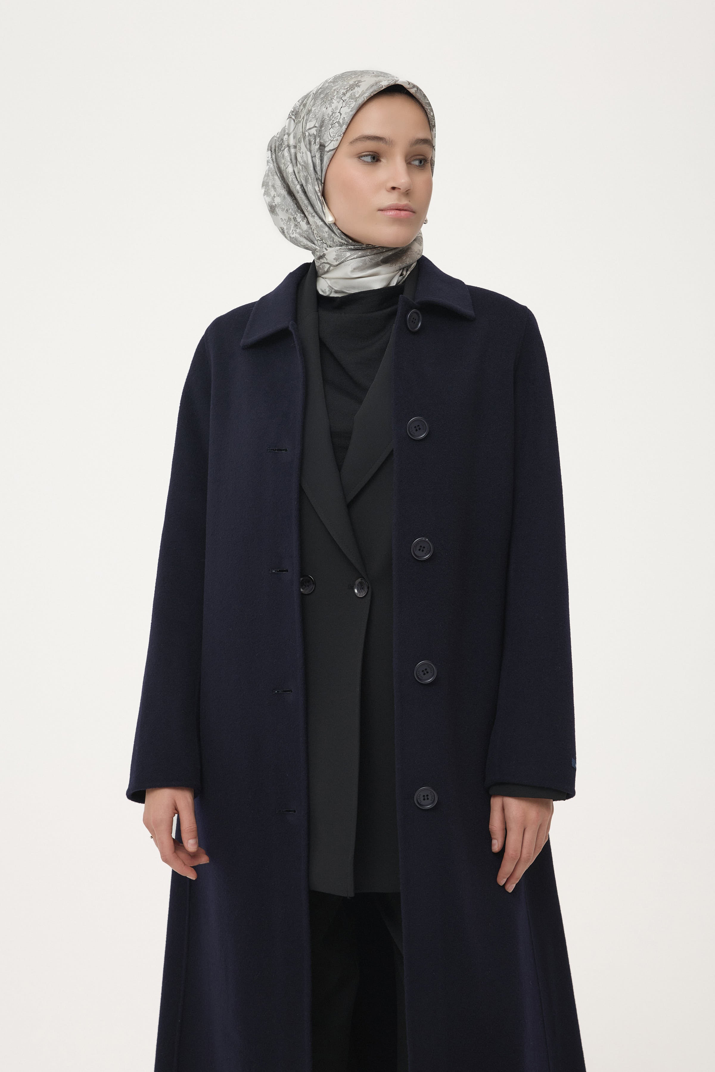 Handmade 100% Wool Shawl Collar Coat – TUĞBA