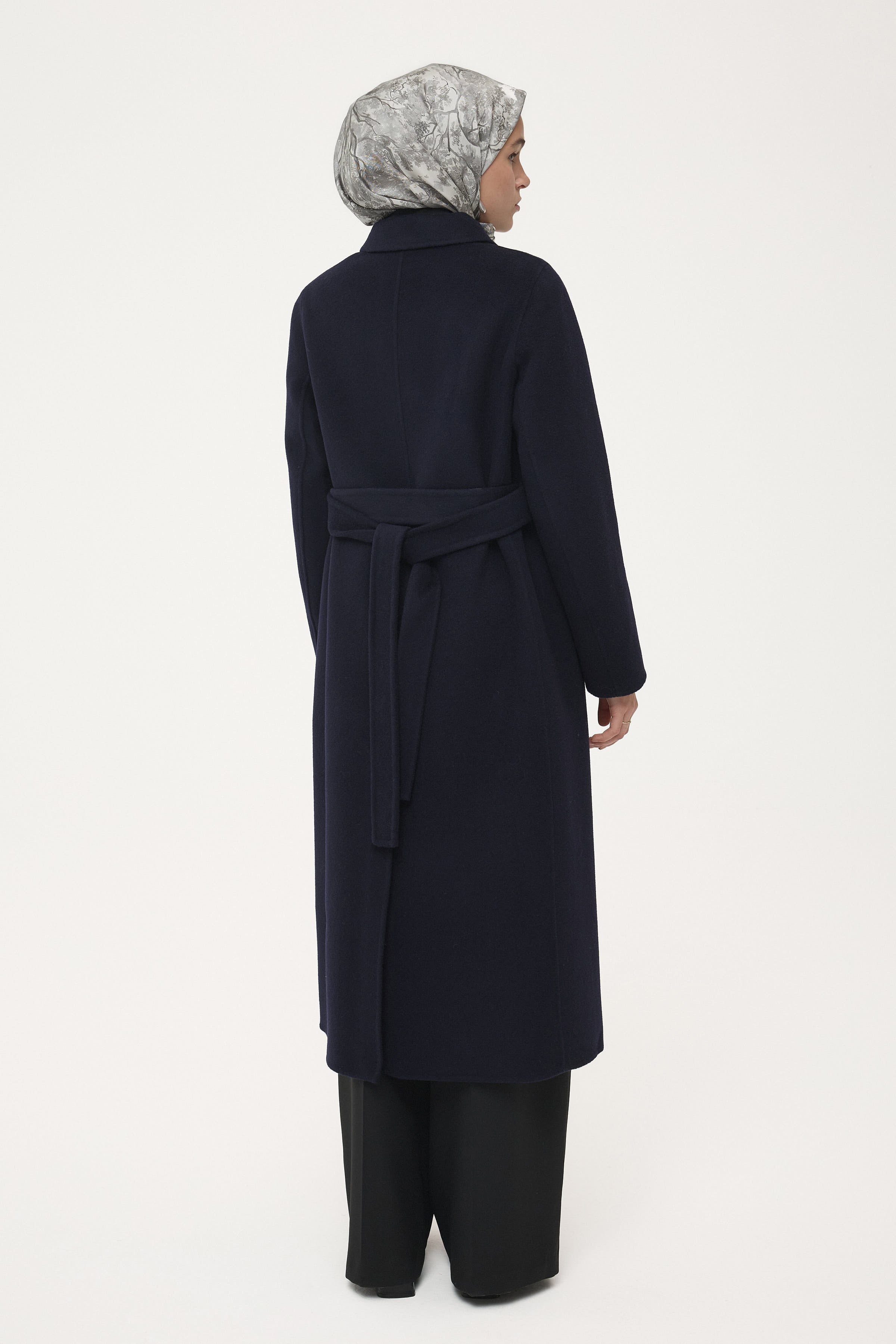Handmade 100% Wool Shawl Collar Coat – TUĞBA
