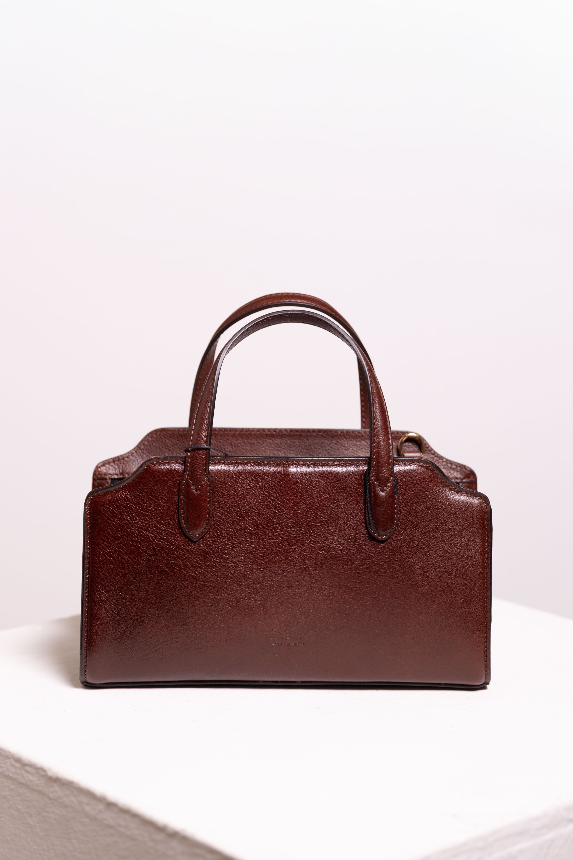 Kısa Kulplu Çanta - Kahve TUGBA