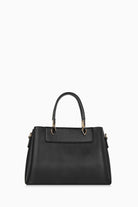 Aksesuar Detaylı Çift Kulplu Çanta - Siyah TUGBA