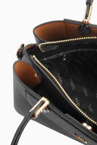 Aksesuar Detaylı Çift Kulplu Çanta - Siyah TUGBA