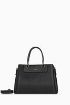 Aksesuar Detaylı Çift Kulplu Çanta - Siyah TUGBA