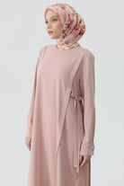 Aller Detaylı Yan Bağlamalı Tunik - Pudra TUGBA
