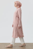 Aller Detaylı Yan Bağlamalı Tunik - Pudra TUGBA