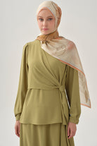 Anvelop Detaylı Bluz - Olive TUGBA