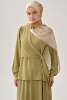 Anvelop Detaylı Bluz - Olive TUGBA