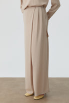 Anvelop Pileli Pantolon - Bej TUGBA