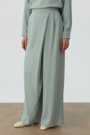 Anvelop Pileli Pantolon - Mint TUGBA