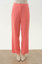 Arka Bel Lastikli Pantolon - Mercan TUGBA