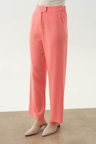 Arka Bel Lastikli Pantolon - Mercan TUGBA