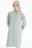 Arkası Pilise Detaylı Tunik - Olive TUGBA