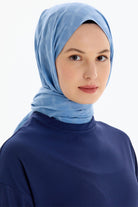 Baklava Desen Pamuk Şal - İndigo TUGBA