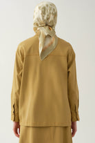 Baklava Dikiş Detaylı Cepli Gömlek - Olive TUGBA