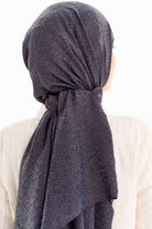 Balıksırtı Desen Viskon Şal - Antrasit TUGBA