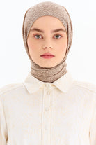 Balıksırtı Desen Viskon Şal - Taş TUGBA