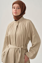 Balon Kollu Kemerli Giy-Çık - Vizon TUGBA