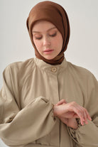 Balon Kollu Kemerli Giy-Çık - Vizon TUGBA