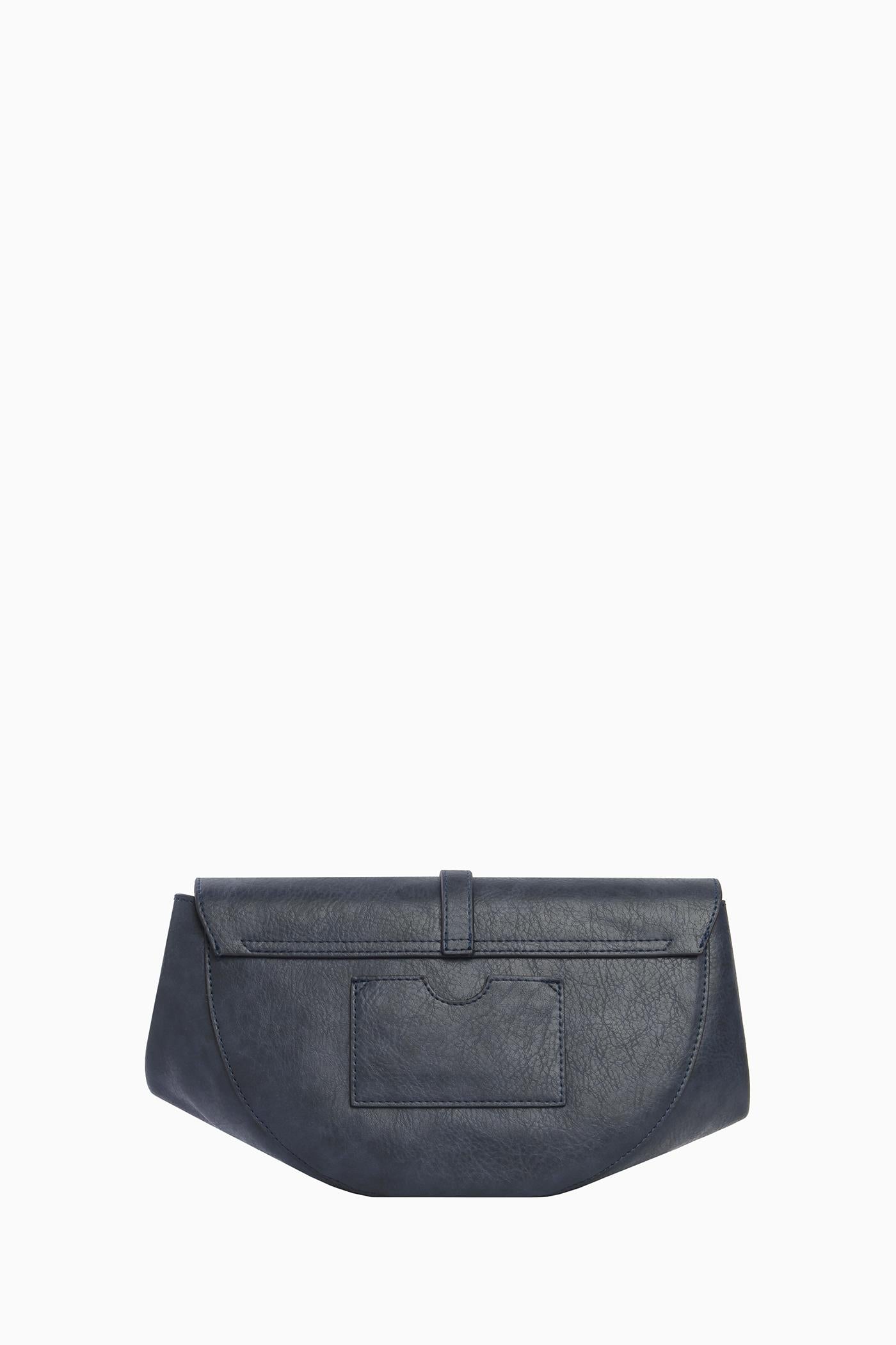 Bant Tokalı Flap Çanta - Lacivert TUGBA