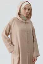 Baskı Desen Detaylı Giy-Çık - Bej TUGBA