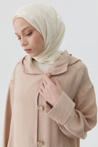 Baskı Desen Detaylı Giy-Çık - Bej TUGBA