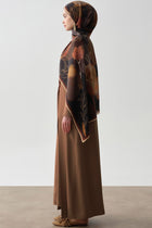 Bel Bağlama Detaylı Abaya - Taba TUGBA
