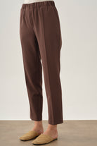 Bel Lastikli Havuç Pantolon - Kahve TUGBA