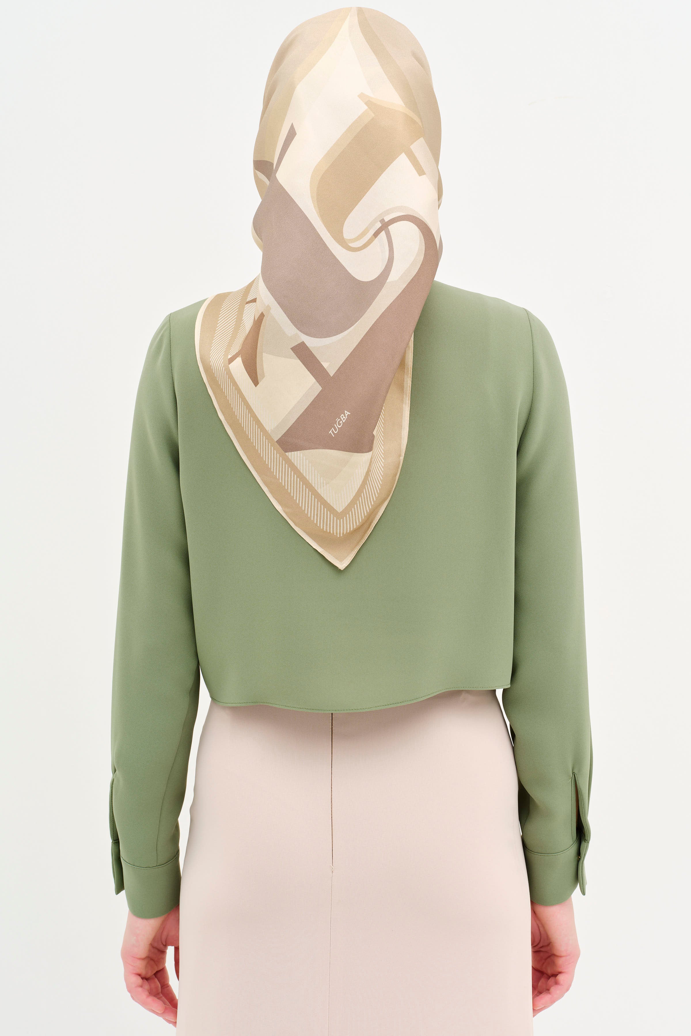 Belden Bağlamalı Gömlek - Mint TUGBA