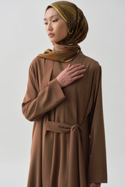 Beli Kuşaklı Tunik Takım - Taba TUGBA