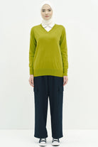 Beli Lastikli Cepli Pantolon - Lacivert TUGBA