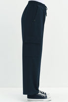 Beli Lastikli Cepli Pantolon - Lacivert TUGBA