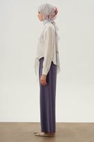 Beli Lastikli Pantolon - İndigo TUGBA