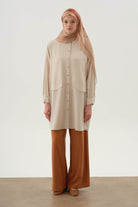 Beli Lastikli Pantolon - Tarçın TUGBA