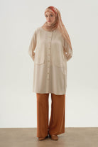 Beli Lastikli Pantolon - Tarçın TUGBA